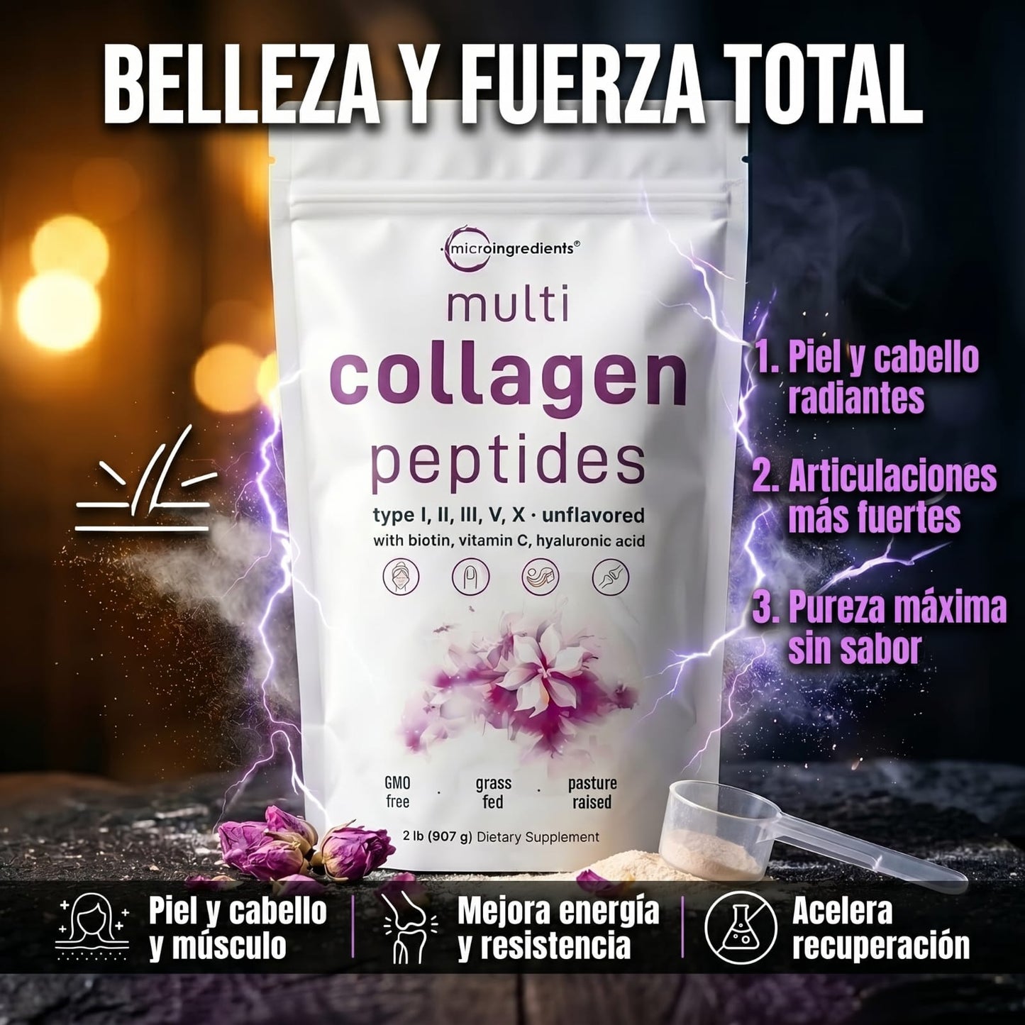 Multi Collagen Peptides – Colágeno Hidrolizado Premium 450 g